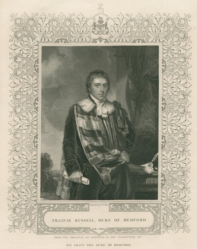 Francis Russell, 5th Duke of Bedford, engraved by W. T. Mote by English School